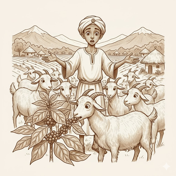 Ethiopian goat herder named Kaldi